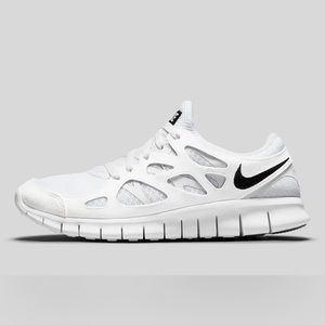 Nike Free Run 2 White Pure Platinum Black DH8853-100 sz 9.6 Men's Running RN